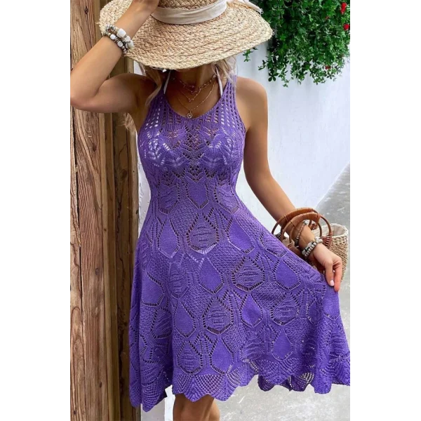 Kadın Kalın Askılı Triko Elbise