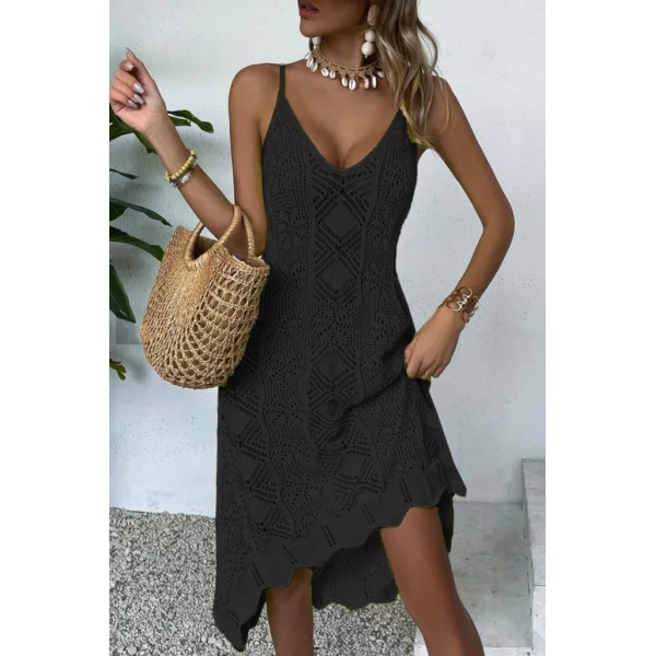 Kadın Kalın Askılı Triko Elbise