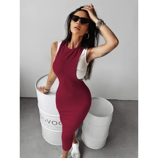 Kadın Kaşkorse Kumaş Atlet Ve Elbise Ikili Takım