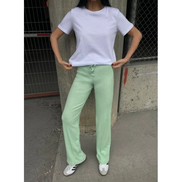 Kadın Kaşkorse Kumaş Ispanyol Paça Pantolon