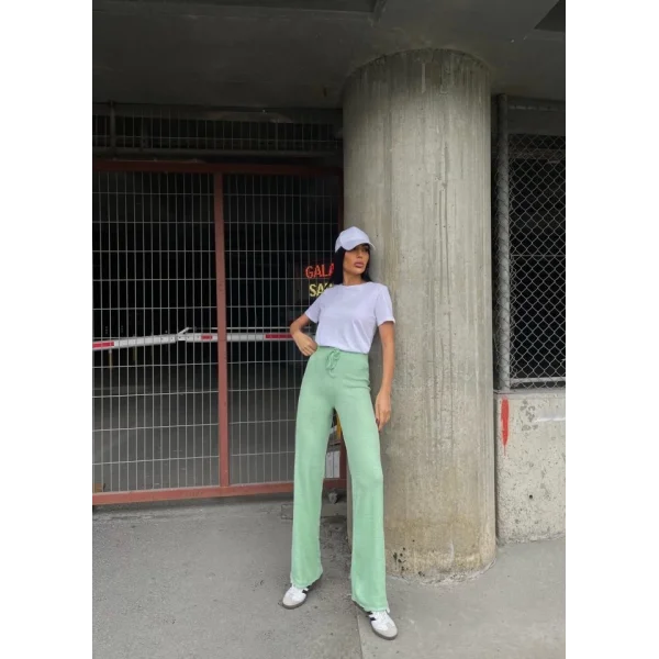 Kadın Kaşkorse Kumaş Ispanyol Paça Pantolon