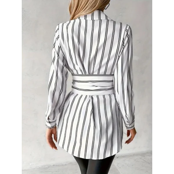 Kadın Kemer Detaylı Pamuk Polyester Gömlek Elbise