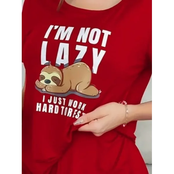 Kadın Kısa Kollu Bisiklet Yaka Baskılı Viskon Bluz Ve şort Ikili Takım