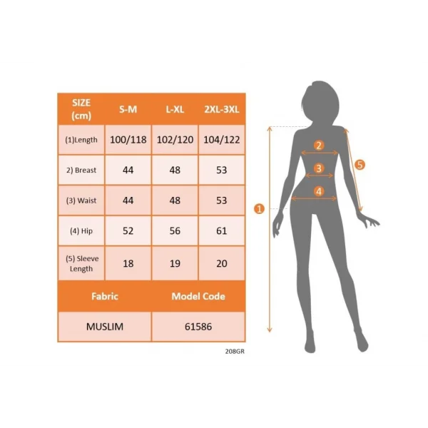 Kadın Kısa Kollu Bisiklet Yaka Düğme Detay Müslim Elbise