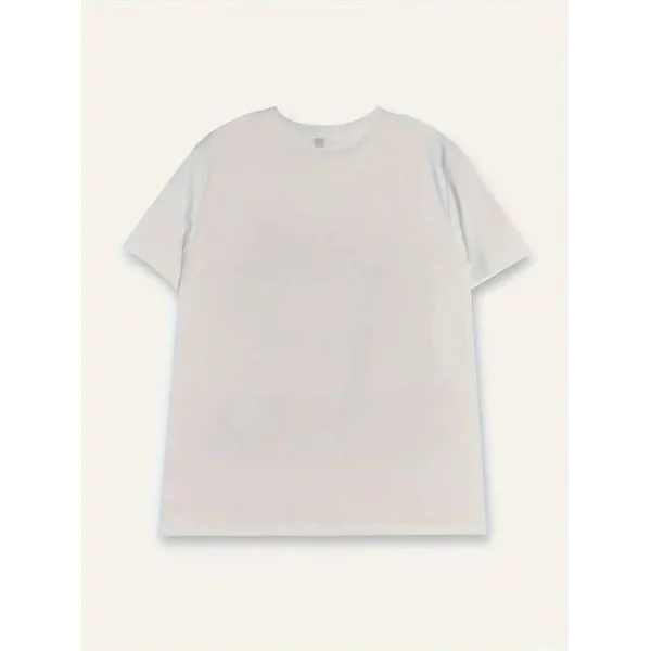 Kadın Kısa Kollu Bisiklet Yaka Kedi Baskılı Süprem Bluz