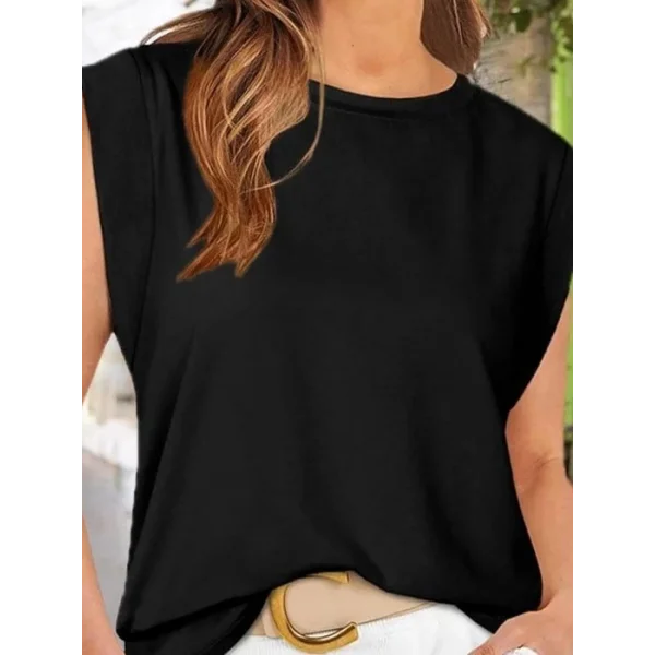 Kadın Kısa Kollu Bisiklet Yaka Viskon Bluz