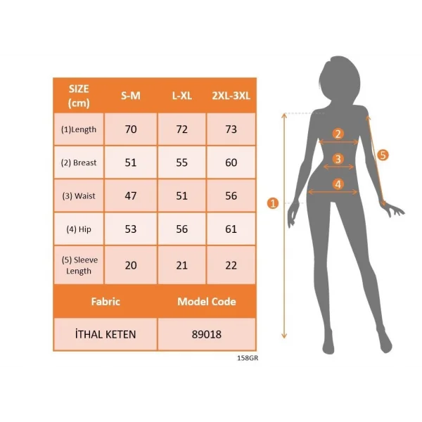 Kadın Kısa Kollu çentikli V Düğme Detaylı V Yaka önden Pileli Ithal Keten Bluz