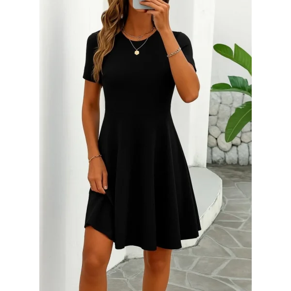 Kadın Kısa Kollu Kiloş Ithal Krep Elbise