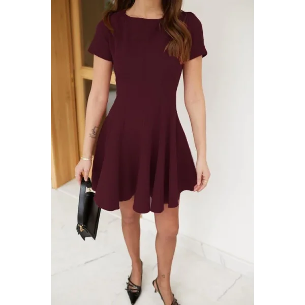 Kadın Kısa Kollu Kiloş Ithal Krep Elbise