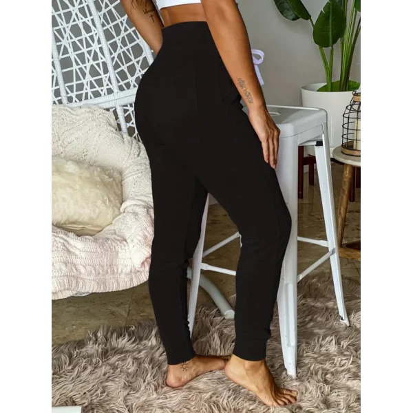 Kadın Kısa Kollu Madonna Yaka Viskon Crop Bluz Cepli Iki Iplik Eşofman Takım