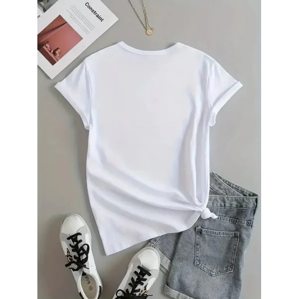 Kadın Kısa Kollu Palmiye Baskılı Viskon Tshirt