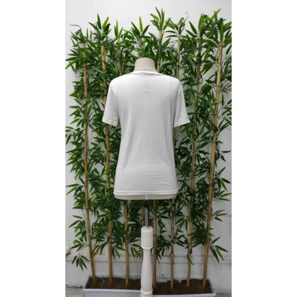 Kadın Kısa Kollu V Yaka şerit Detay Viskon Bluz