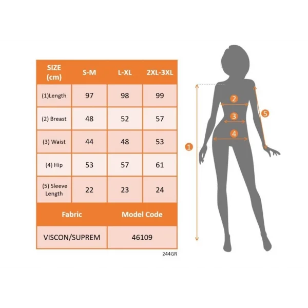 Kadın Kısa Kollu V Yakalı Etek Ucu Desenli Viskon Elbise