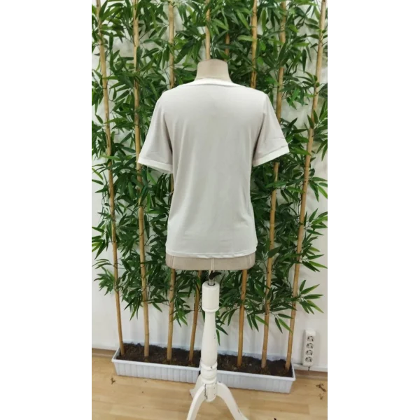 Kadın Kısa Kollu V Yakalı Viskon Bluz