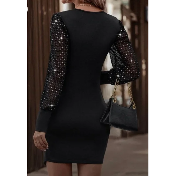 Kadın Kolları önü Büzgü Detay ini Elbise