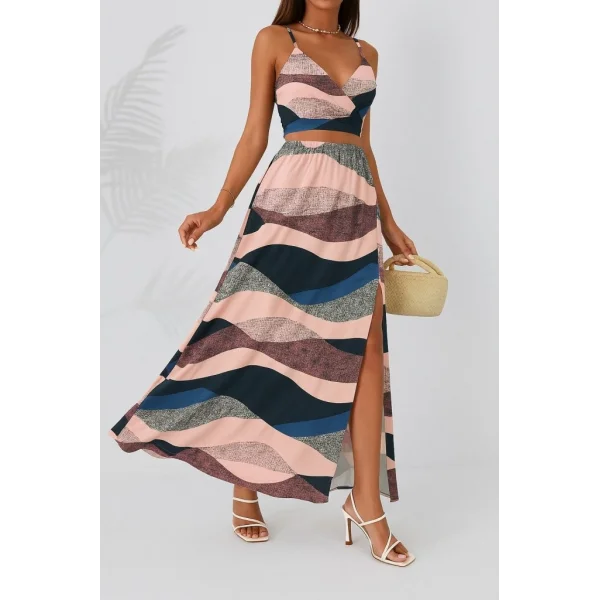 Kadın Kolsuz Askılı Crop Ikili Süprem Takım