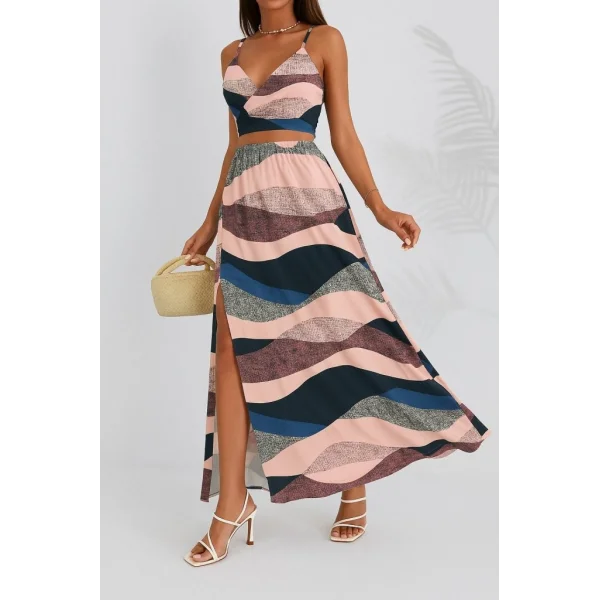 Kadın Kolsuz Askılı Crop Ikili Süprem Takım