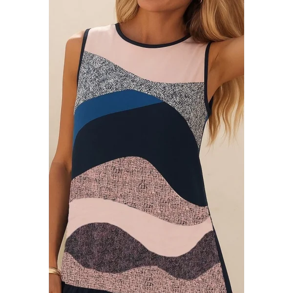 Kadın Kolsuz Sırttan Bağlamalı Fırfırlı Leopar Desenli Dalgıç Elbise