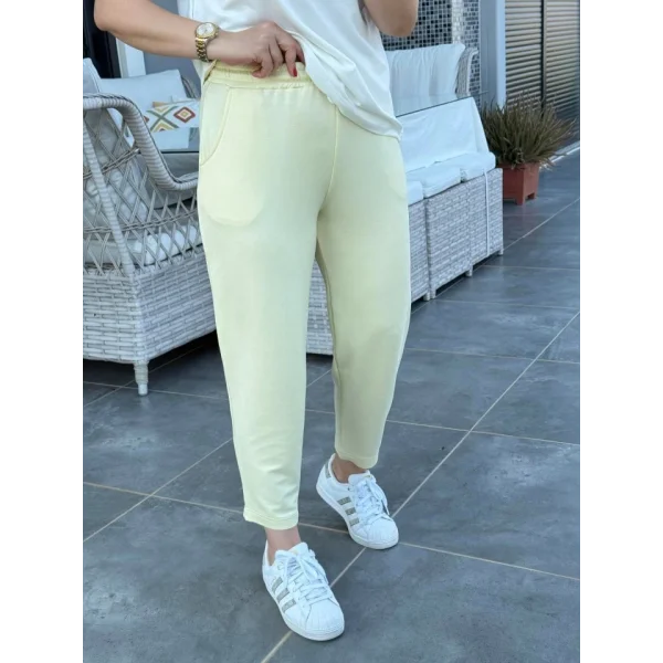 Kadın Kristal Kumaş Garnili Cep Detaylı Ikili Takım