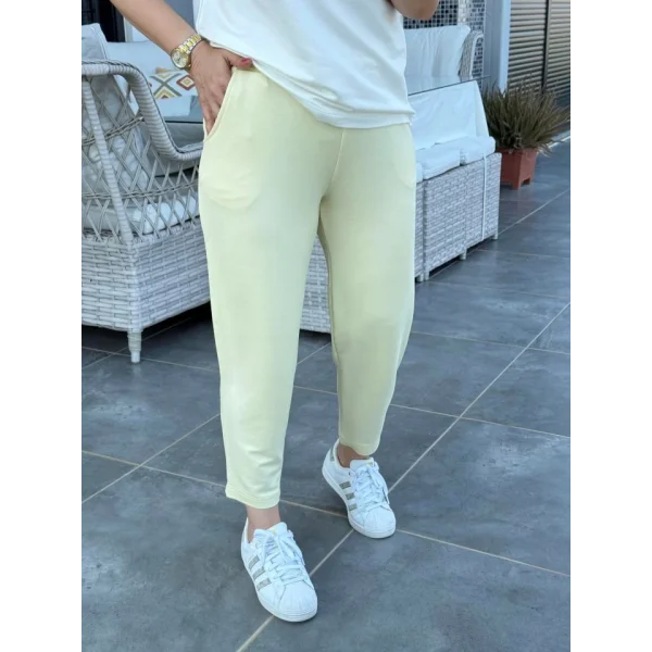 Kadın Kristal Kumaş Garnili Cep Detaylı Ikili Takım