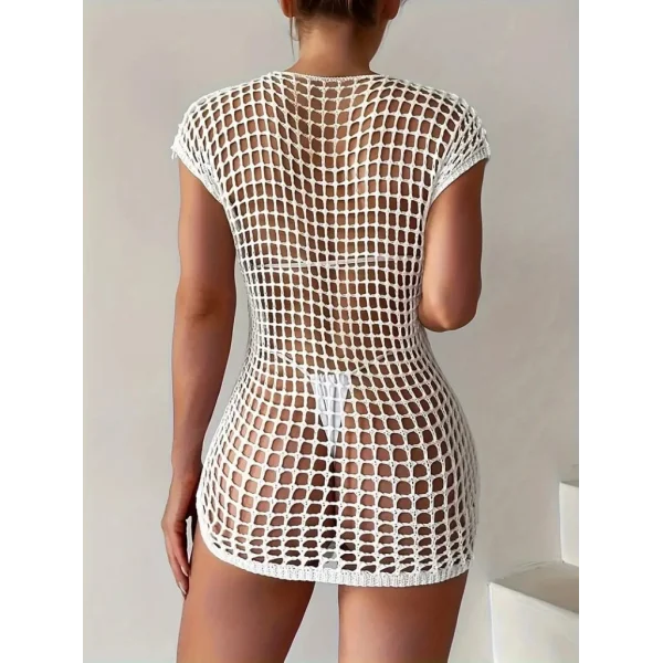 Kadın Kruvaze Detay Ajurlu Triko Pareo