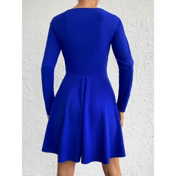 Kadın Kruvaze Yaka Dizüstü Elbise