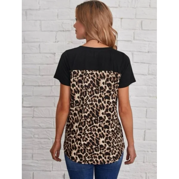 Kadın Leopar Detay üç Parça Viskon Elbise