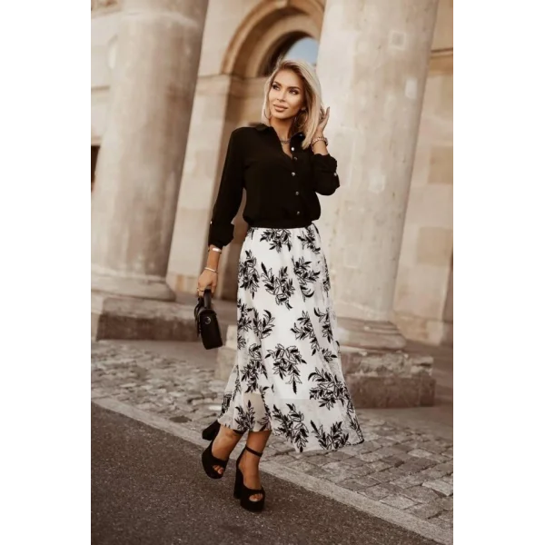 Kadın Metal Düğmeli Dokuma Viskon Kumaş Gömlek