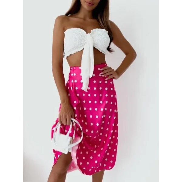 Kadın Mikro Kumaş Dijital Baskılı Midi Boy Etek