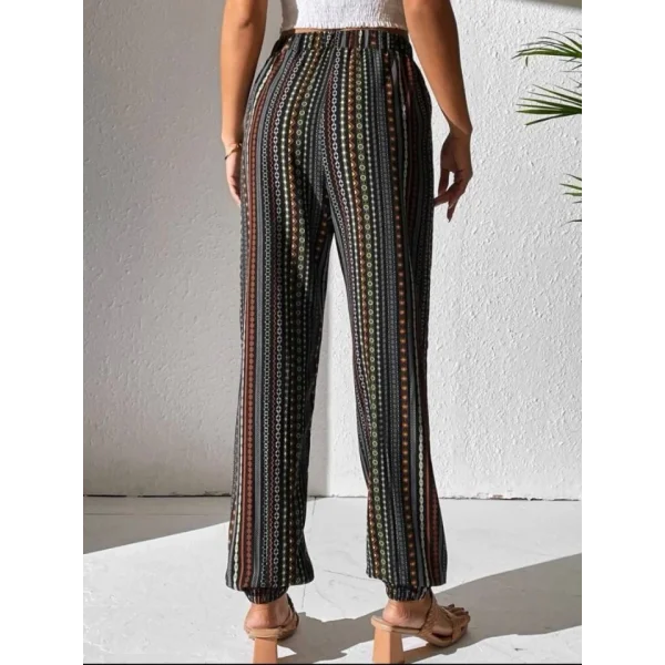 Kadın Moss Krep Kumaş Bel Ve Bilekler Lastikli Rahat Kesim Pantolon