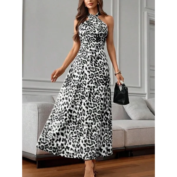 Kadın Omuzlardan Açık Boyundan çapraz Bağlama Detaylı Süprem Elbise