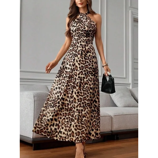 Kadın Omuzlardan Açık Boyundan çapraz Bağlama Detaylı Süprem Elbise