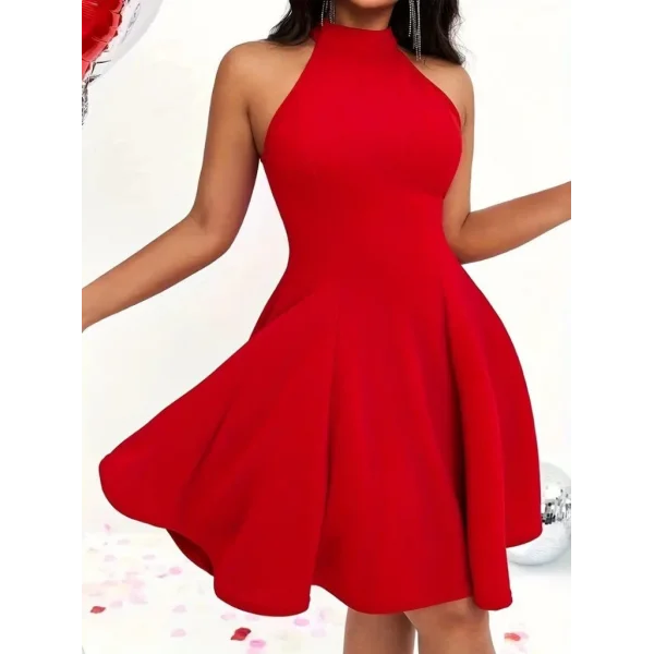 Kadın Omuzlardan Açık Daire Yakalı Janjan Krep Elbise