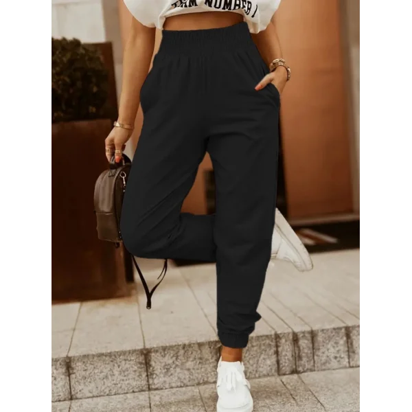 Kadın Paça Ve Bel Lastik Detaylı Iki Iplik Cepli Eşofman Altı