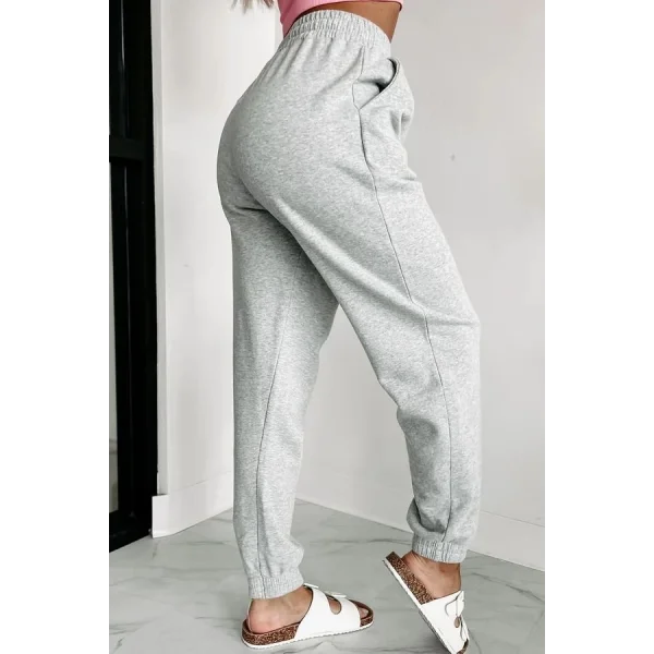 Kadın Paça Ve Bel Lastik Detaylı Iki Iplik Cepli Eşofman Altı