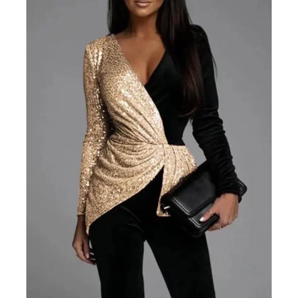 Kadın Pul Payet Detay Fırsat ürün Kruvaze Tulum