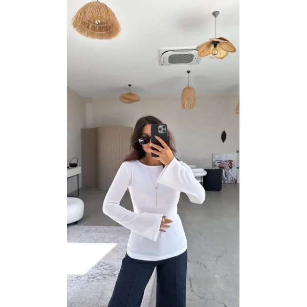 Kadın Raporlu Kaşkorse Ispanyol Kol Uzun Body