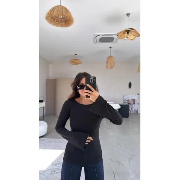 Kadın Raporlu Kaşkorse Ispanyol Kol Uzun Body