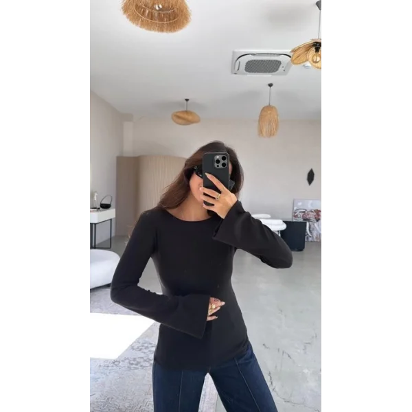 Kadın Raporlu Kaşkorse Ispanyol Kol Uzun Body