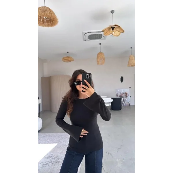 Kadın Raporlu Kaşkorse Ispanyol Kol Uzun Body