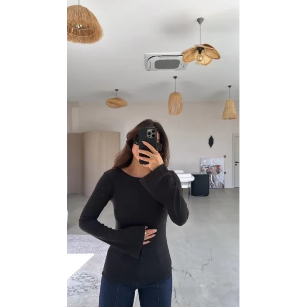 Kadın Raporlu Kaşkorse Ispanyol Kol Uzun Body