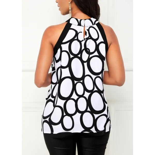 Kadın Reglan Kol Daire Yaka Desenli Asimetrik Süprem Bluz