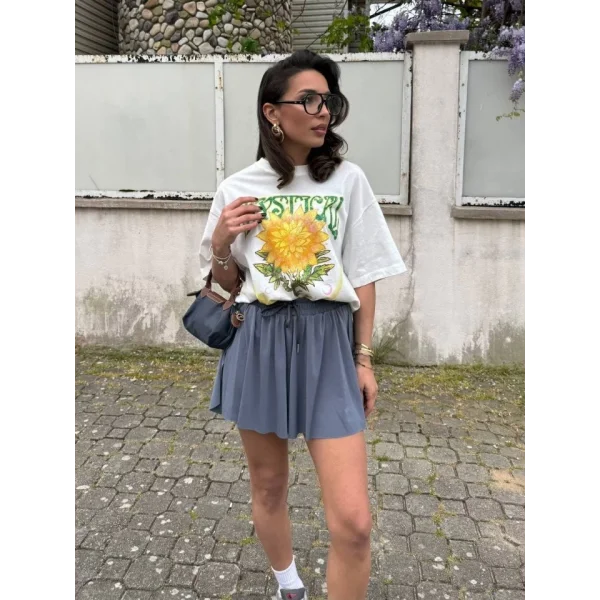 Kadın Sandy Kumaş Bağıcık Detaylı şort