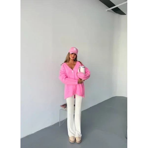 Kadın şardonlu Uzun Triko Hırka