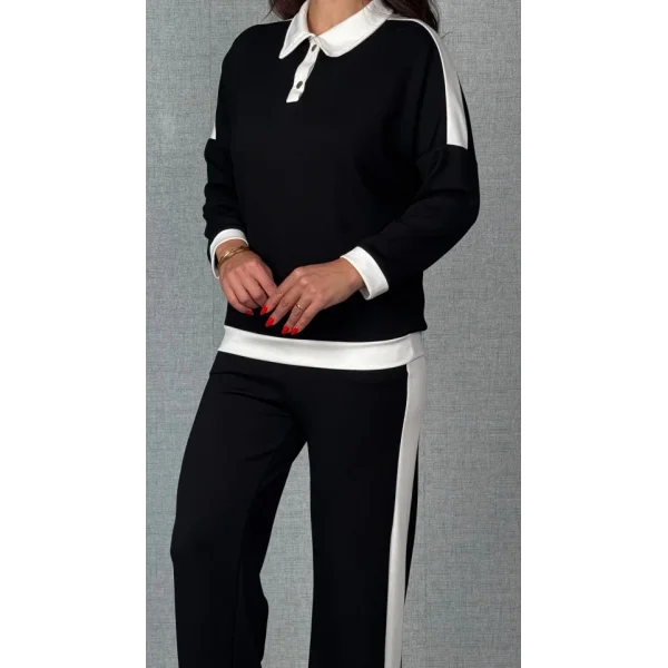 Kadın şerit Detay Modal Kumaş Ikili Takım