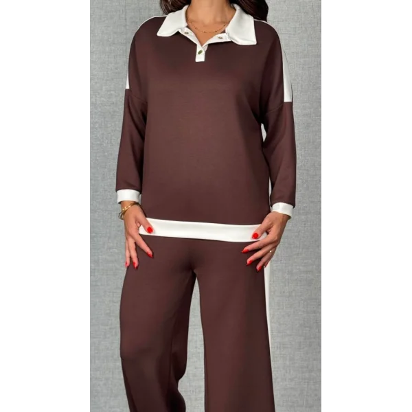 Kadın şerit Detay Modal Kumaş Ikili Takım