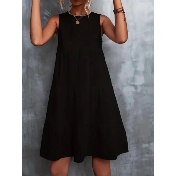 Kadın Sıfır Kol Bisiklet Yaka Aerobin Elbise