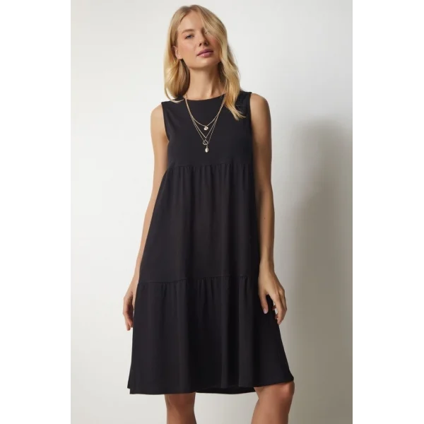 Kadın Sıfır Kol Bisiklet Yaka Aerobin Elbise