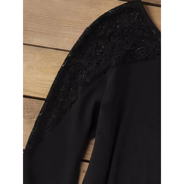 Kadın Tek Omuzu Açık Askılı Dantelli Viskon Bluz