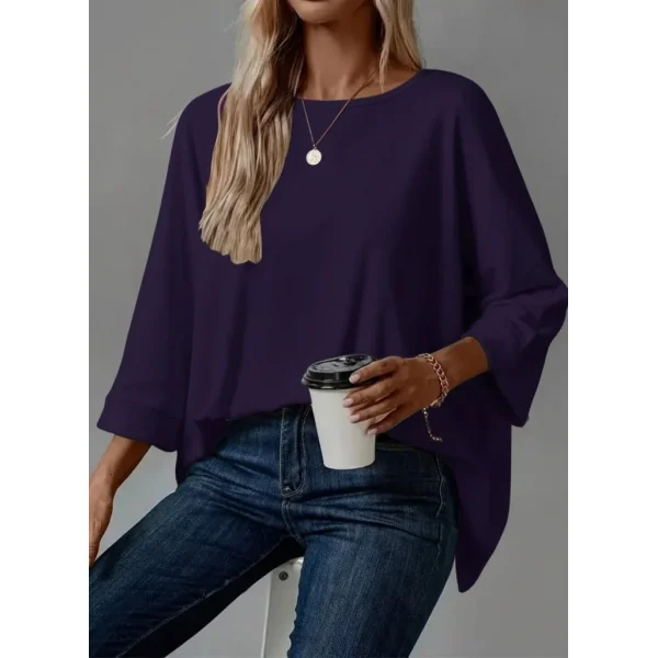 Kadın Truvakar Kollu Bisiklet Yaka Viskon Bluz